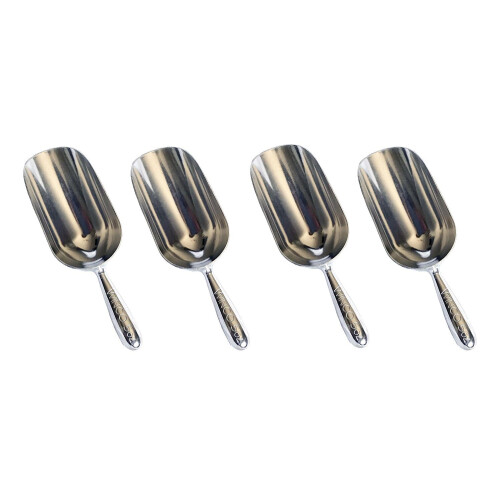 Winco Pacote com 4 Colheres de Alumínio 5 Oz. de Qualidade Comercial