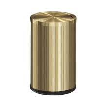 (9L Gold) Stainless Steel Garbage Can With 9l Capacity - Durable And Rust-proof