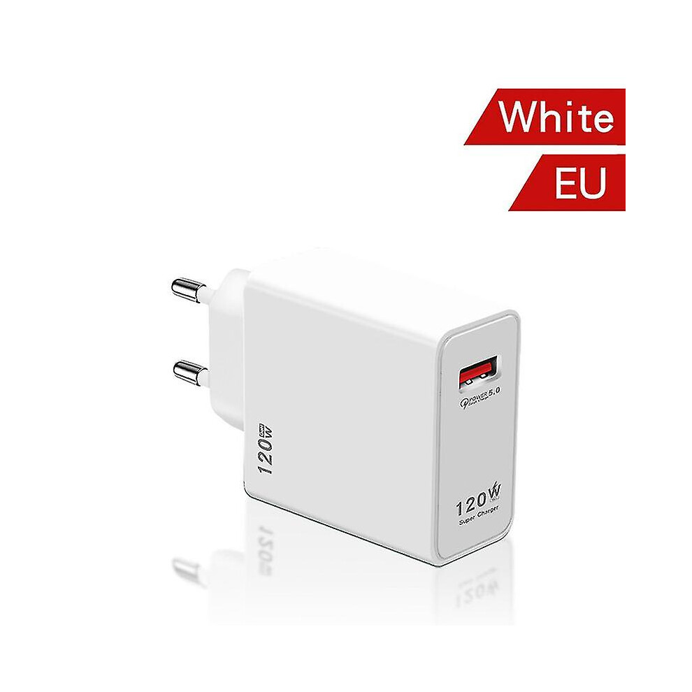 (Eu) 120W Fast Charging Usb Charger Power Adapter For Iphone Xiaomi Samsung 8795863172552