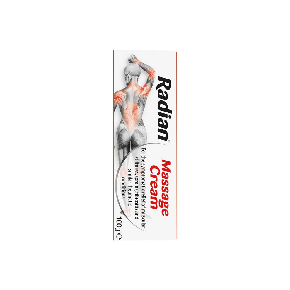 Radian Massage Cream Tube|Soothing Relief for Muscle & Joint Pain| Ideal for Deep Tissue Massage & Relaxation 100g