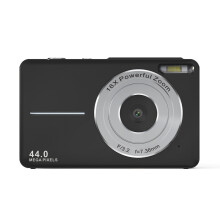 (Black fixed focus - standard) HD Digital Camera, Mini Digital Camera for Students/Children Dedicated Photography Camera DC403, 1080P Full HD 44MP 16X Camera