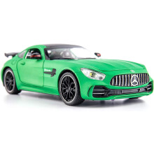 1/24 Benz Amg Gtr Toy Cars Model Car, Zinc Alloy Pull Back Toy Car With Sound And Light For Kids Boy Girl Gift(green)