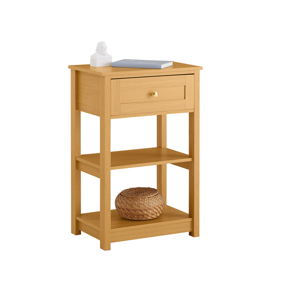 SoBuy FBT46-N Bedside Table Nightstand Side Table End Table  Natural