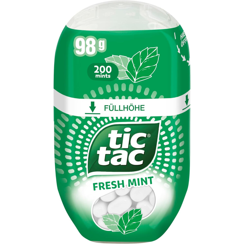 Tic Tac Fresh Mint Sweets, Tic Tacs Sweets For Party Bags, On The Go Refreshment, Bulk Box Of 8 X 200 Fresh Mints