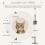 PawHut PawHut Floor to Ceiling Cat Tree with Condo Scratching Post, Light Grey 5