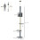 PawHut PawHut Floor to Ceiling Cat Tree with Condo Scratching Post, Light Grey 4