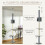 PawHut PawHut Floor to Ceiling Cat Tree with Condo Scratching Post, Light Grey 6