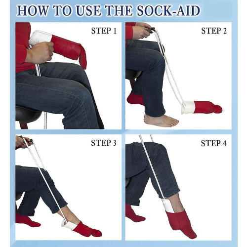 Sock Aid & Stocking Assist | Flexible Contoured Plastic Shell,built-up 2