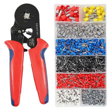 Crimper Plier Set Self Adjustable Ratchet Wire Crimping Tool 0.25-10mm 1200 Wire Terminal Crimp Connector