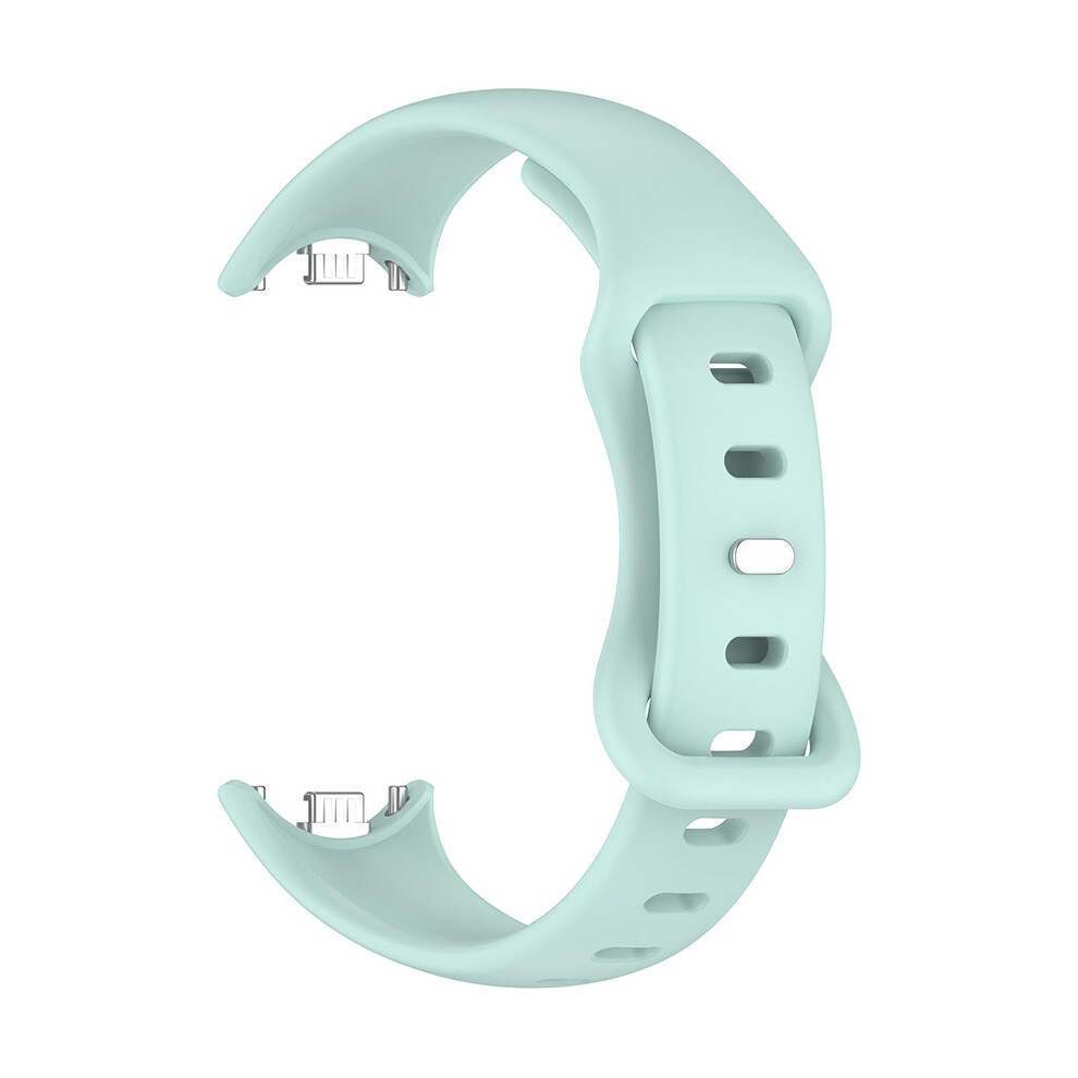 (Misty Blue) Watch Strap Eight-Tailed Reverse Buckle Soft Silicone Watch Band For Xiaomi Band 9/9 Nfc/8/8 Nfc Blue,Not,Specified 735632091484