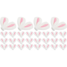 40pcs Easter Bunny Ear Oranments Felt Rabbit Ears For Craft Diy Headband Hair Clips Making Accessory Easter Supplies