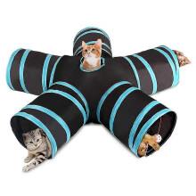 Cat Tunnel Toy 5 Way,collapsible Pet Play Tunnel Tube with Storage Bag