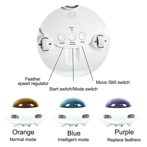 Ufo Interactive Cat Toy, Automatic Cat Feather Mice Toys, Usb Smart Peekaboo Teaser, Automatic Teasing Spinning 2