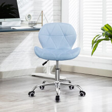Modern Swivel Office Chair, Height Adjustable Padded Armless Chair