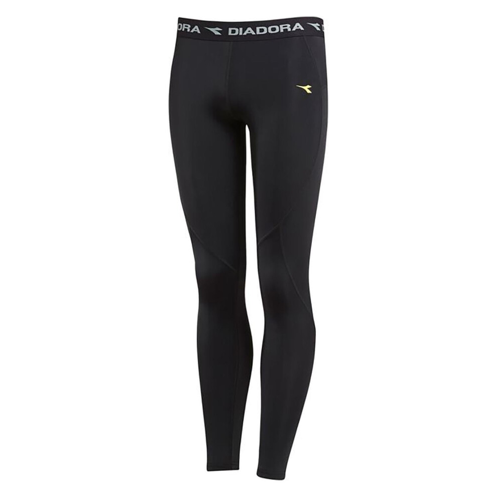 (14) DIADORA Ladies Compression Sports Full Length Tights Gym Yoga - Black