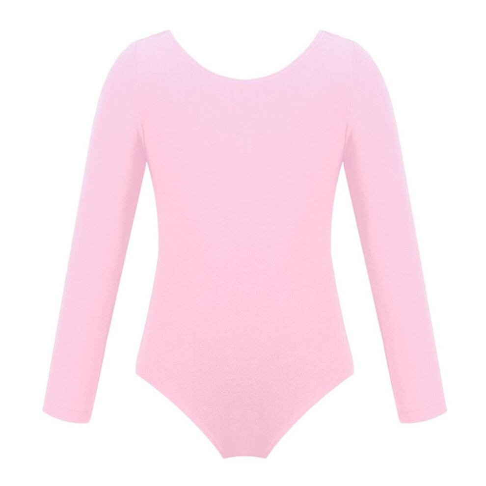 (pink, 6-7 Years) Kids Girls Long Sleeve Ballet Dancer Leotard Dress Stage Performance Dance Costumes