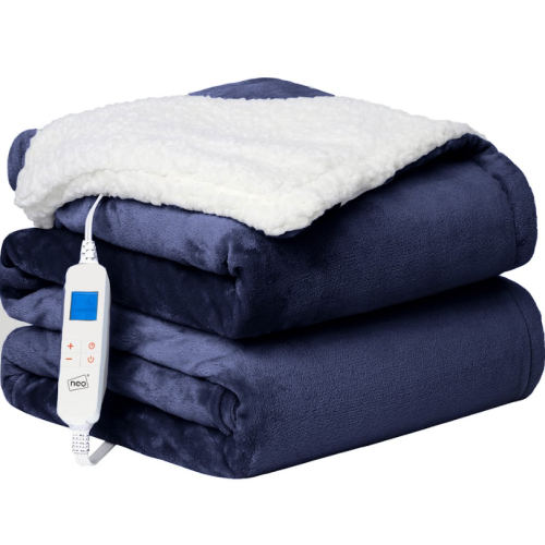 NEO (Navy) Neo Electric Heated Throw Over Blanket - Reversible 2