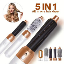 (PLATINUM) 5 In 1 Styler With Hot Brush Dryer Straighteners Wrapper,Fashion,for Gift