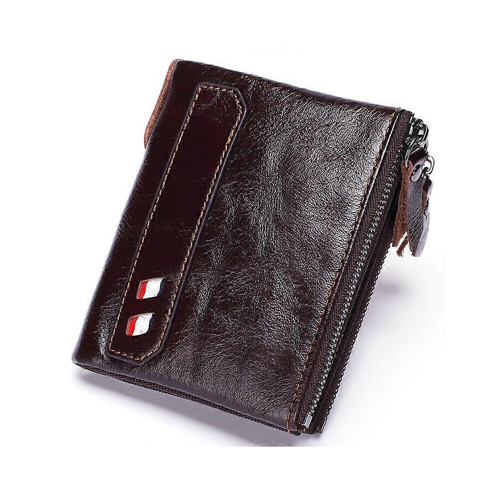 Genuine Leather Wallet Men's First Layer Cowhide Wallet Card Holder