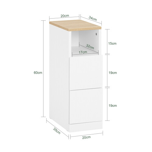 SoBuy FBT149-WN Bedside Table Nightstand Sofa Side Table End Table 2
