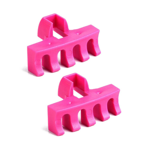 (Pink) 2 Pcs Plastic Badminton Racket Stringing Machine Tool Racquet Load Spreader