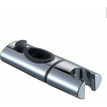 Chrome Abs Shower Head Holder Shower Rod Clamp 360 Rotating Hand Shower Holder For Oval Bathrooms