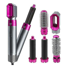 Electric Hair Dryer Hair Dryer 5 In 1 Hair Curler Automatic Hair Straightener Blow Dryer Brush Hair Dryer Pink