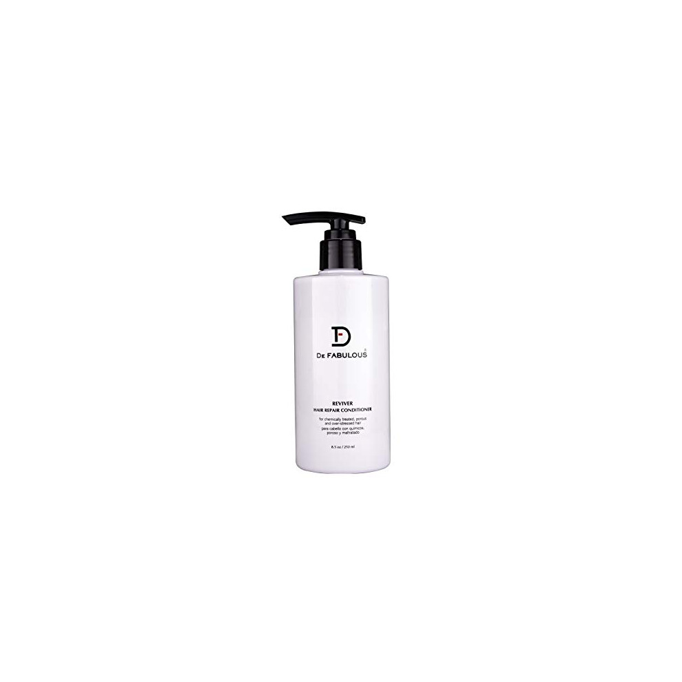 De Fabulous Reviver Hair Repair Conditioner 8.5 Oz - Quinoa Protein, Hydrolyzed Keratin, Strengthens Follicles, Sulfate & Paraben Free-Ref609207880202