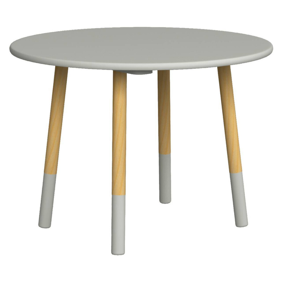 (Grey) Kids Wooden Round Table Toddlers Small Children Home Nursery Play Room Furniture