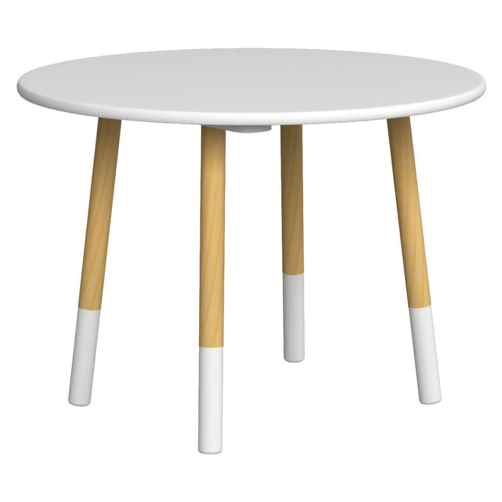 Urbn Living (White) Kids Wooden Round Table Toddlers Small Children Home Nursery Play Room Furniture White