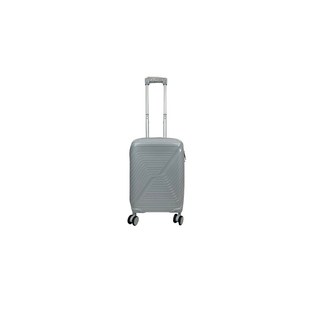 (Silver, Small 20") Hampton&Stewart PP 8 Wheel Hard Shell Suitcase-image-OPC-PFVYGCZ-NEW