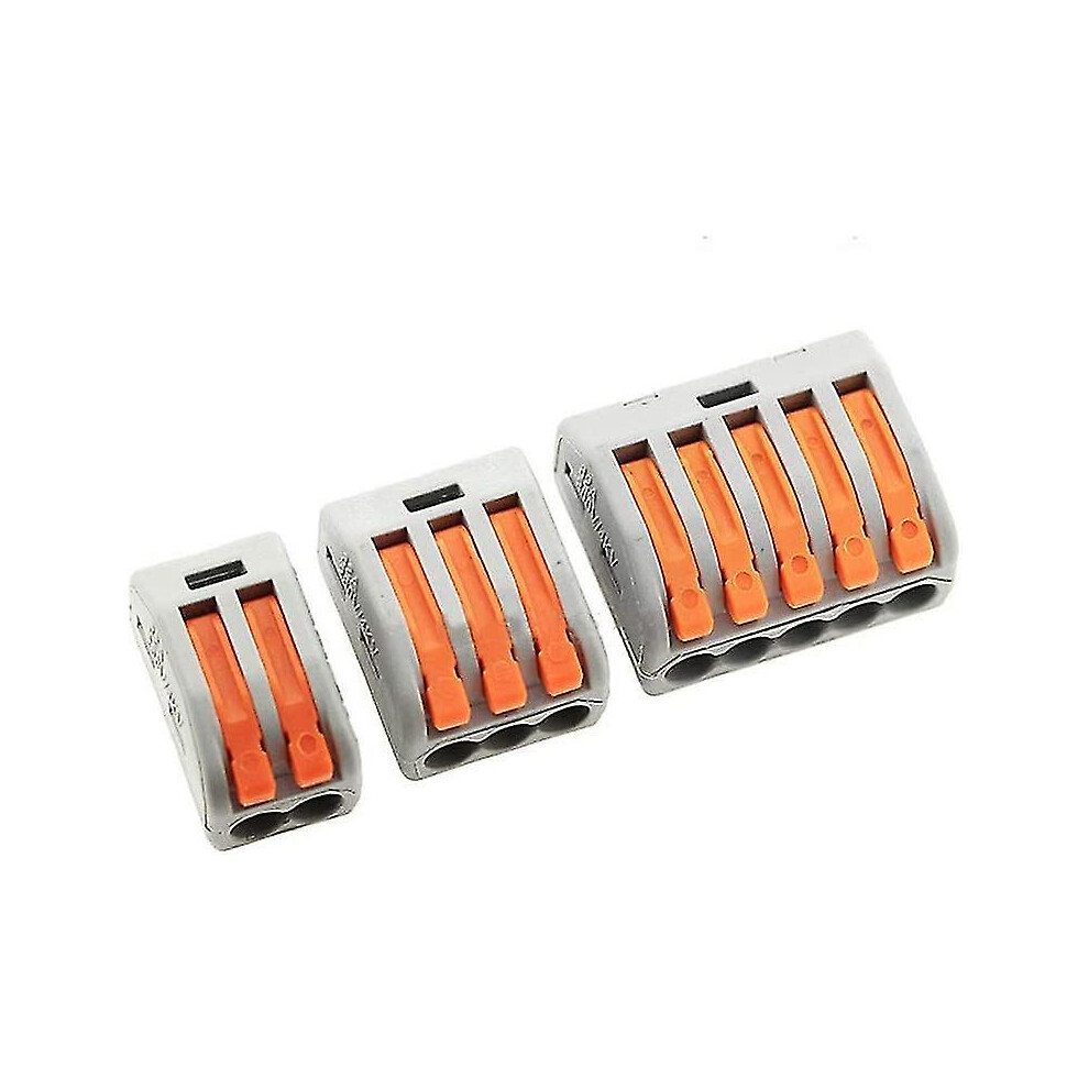 30Pcs Lever Nuts Connector Kit Pct-212/213/215 Terminal Block Plug-In Compact Wire Connector Push Lever Combination Setgrey&Orange30pcs) 3247719301531