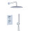 NES Home Nes Home 2 Dial 2 Way Round Concealed Chrome Thermostatic Shower Mixer,Head,Handset set 7
