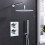 NES Home Nes Home 2 Dial 2 Way Round Concealed Chrome Thermostatic Shower Mixer,Head,Handset set 1