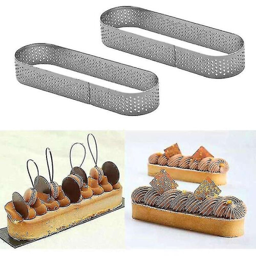 10 Pack Oval Tart Ring,perforated Baking Ring,pastry Ring