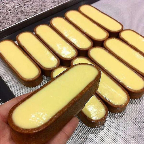 10 Pack Oval Tart Ring,perforated Baking Ring,pastry Ring 2
