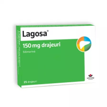Lagosa, 150 mg, 50 dragees against substances with hepatotoxic risk.
