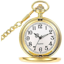 Pocket Watch Vintage Smooth Quartz Classic for Men Women