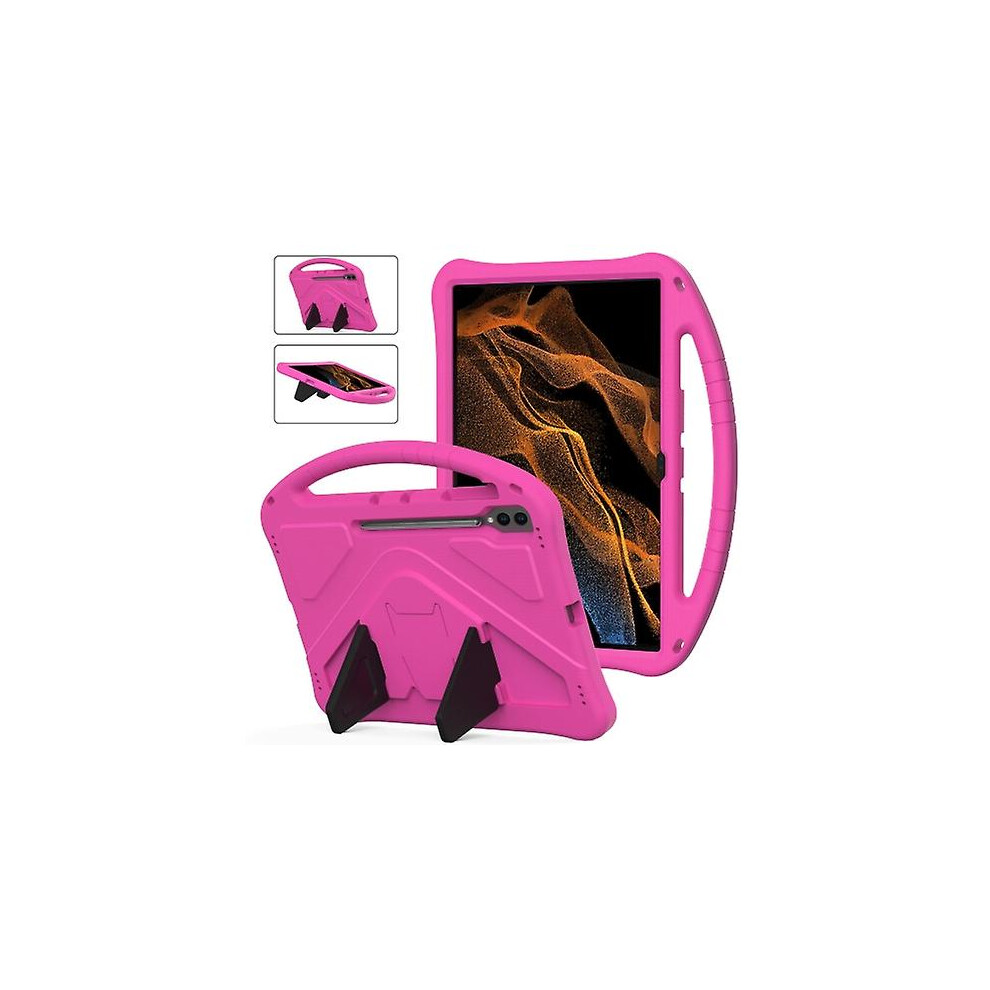 (Rose ) For Samsung Galaxy Tab S9 Ultra Eva Shockproof Tablet Case With Holder Red 8795863215716