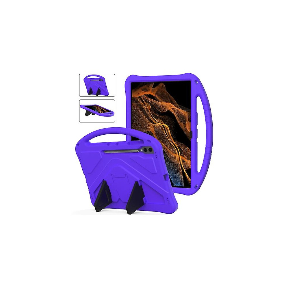 (Purple) For Samsung Galaxy Tab S9 Ultra Eva Shockproof Tablet Case With Holder Purple 8795863215723