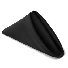 Bordlinned til Mindre 17""""x17"""" polyesterstofservietter S?t med 12 (sort) | Nem at vedligeholde strygefri finish Superior farvefastholdelse Kan m