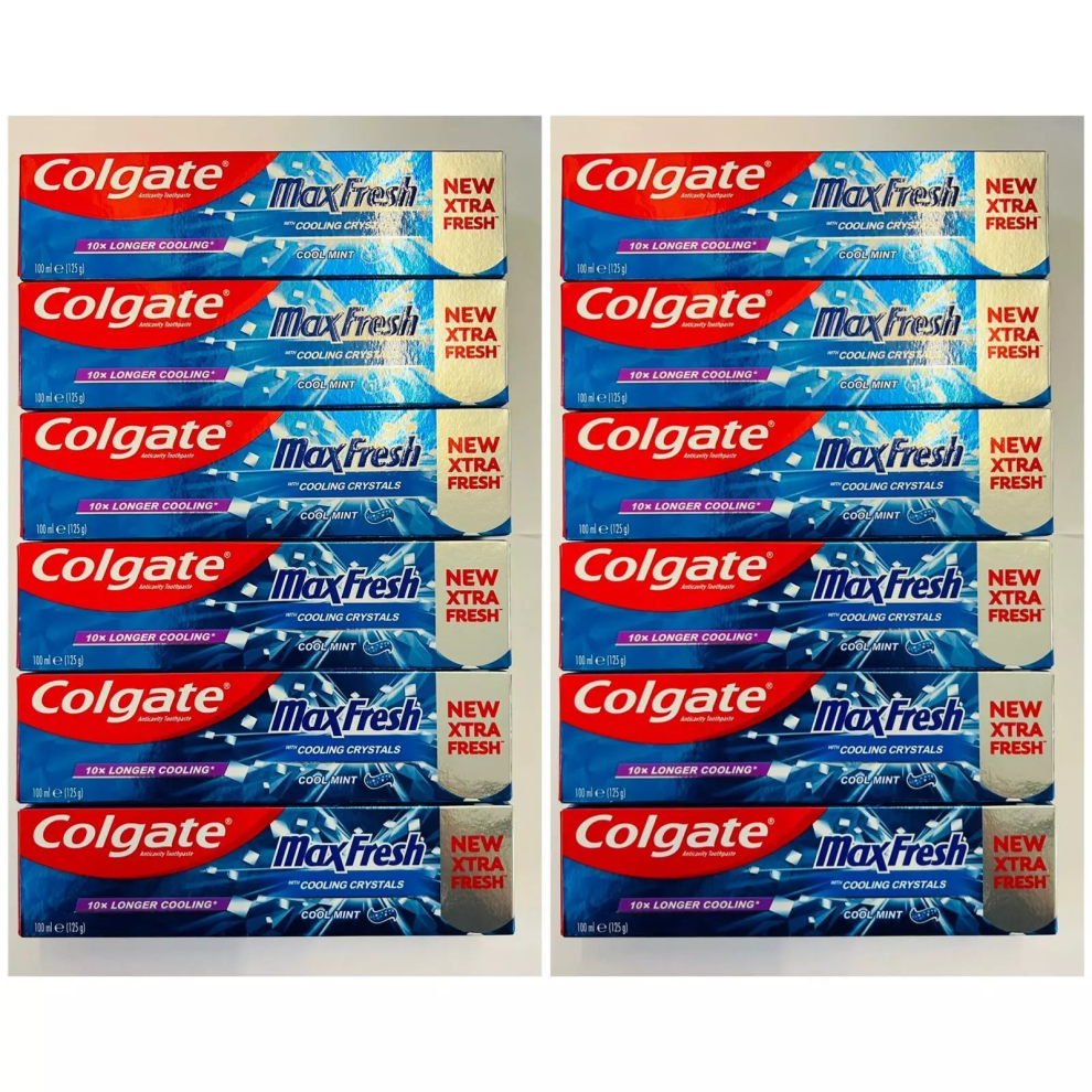 12 x 100ml Colgate MaxFresh Toothpaste Cool Mint