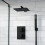 NES Home 2 Dial 2 Way Square Concealed Thermostatic Shower Mixer,Head,Handset set 2