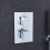 NES Home 2 Way Square Concealed Thermostatic Shower Mixer,Head,Handset set Chrome 4