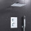 NES Home 2 Way Square Concealed Thermostatic Shower Mixer,Head,Handset set Chrome 2