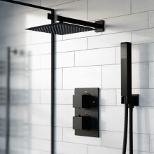 2 Dial 2 Way Square Concealed Thermostatic Shower Mixer,Head,Handset set
