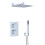 NES Home 2 Way Square Concealed Thermostatic Shower Mixer,Head,Handset set Chrome 7