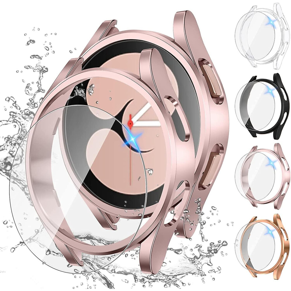 4 Pack Anti Fog Tempered Glass Protector And Hard Pc Bumper, Mask Set For Samsung Galaxy Watch 4 Screen Protector And Cover 40Mm 3247719302972