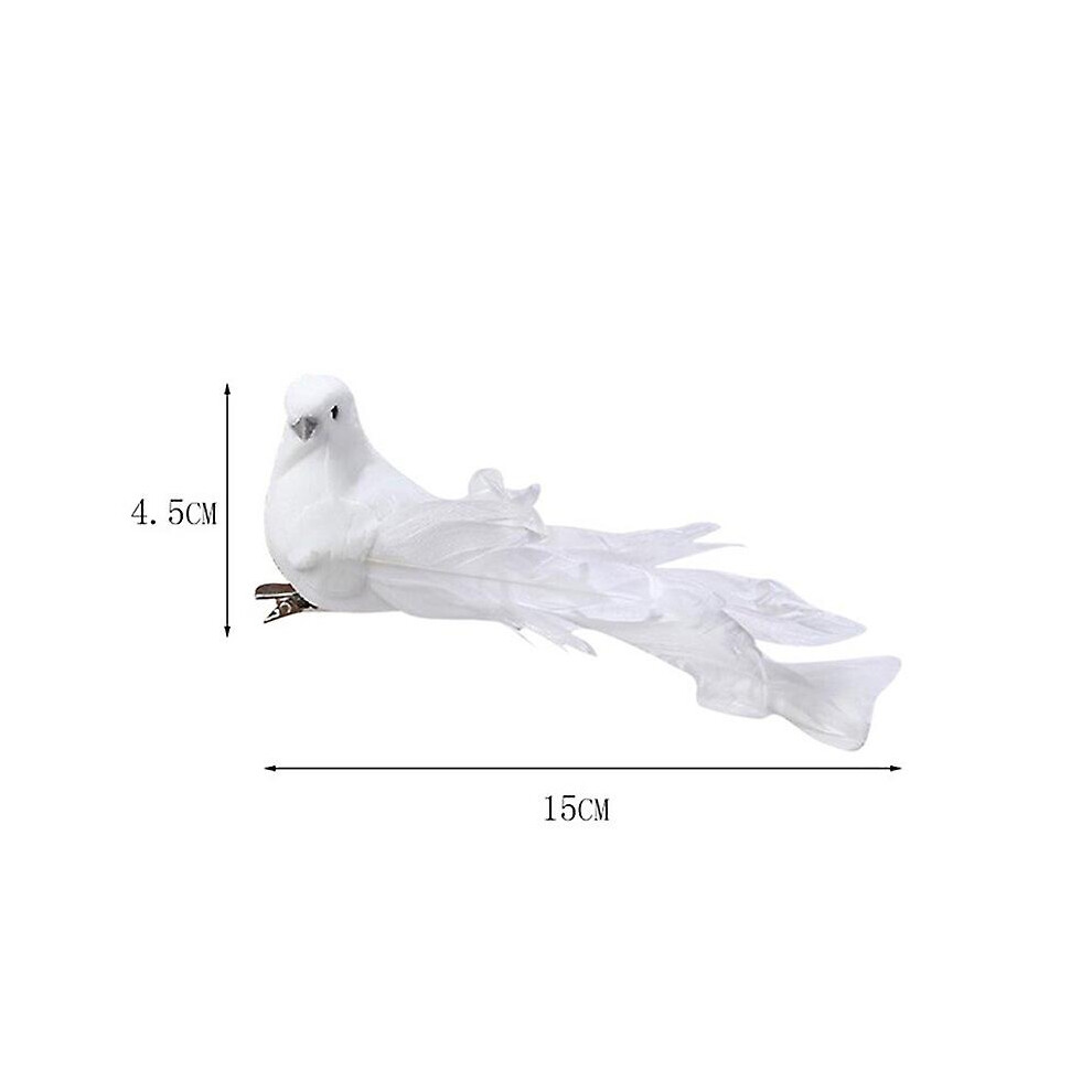 Pigeon Artificiel Oiseaux Simulation Plume Pigeon Arbre De NoëL Mariage Party Craft Ornaments Home Living Room Decor-image