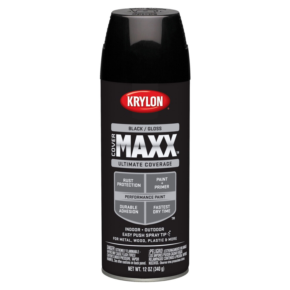 Krylon SW9106 Diversified Brands K09106000 12OZ GLS Spray Paint, 12 Ounce, Gloss Black